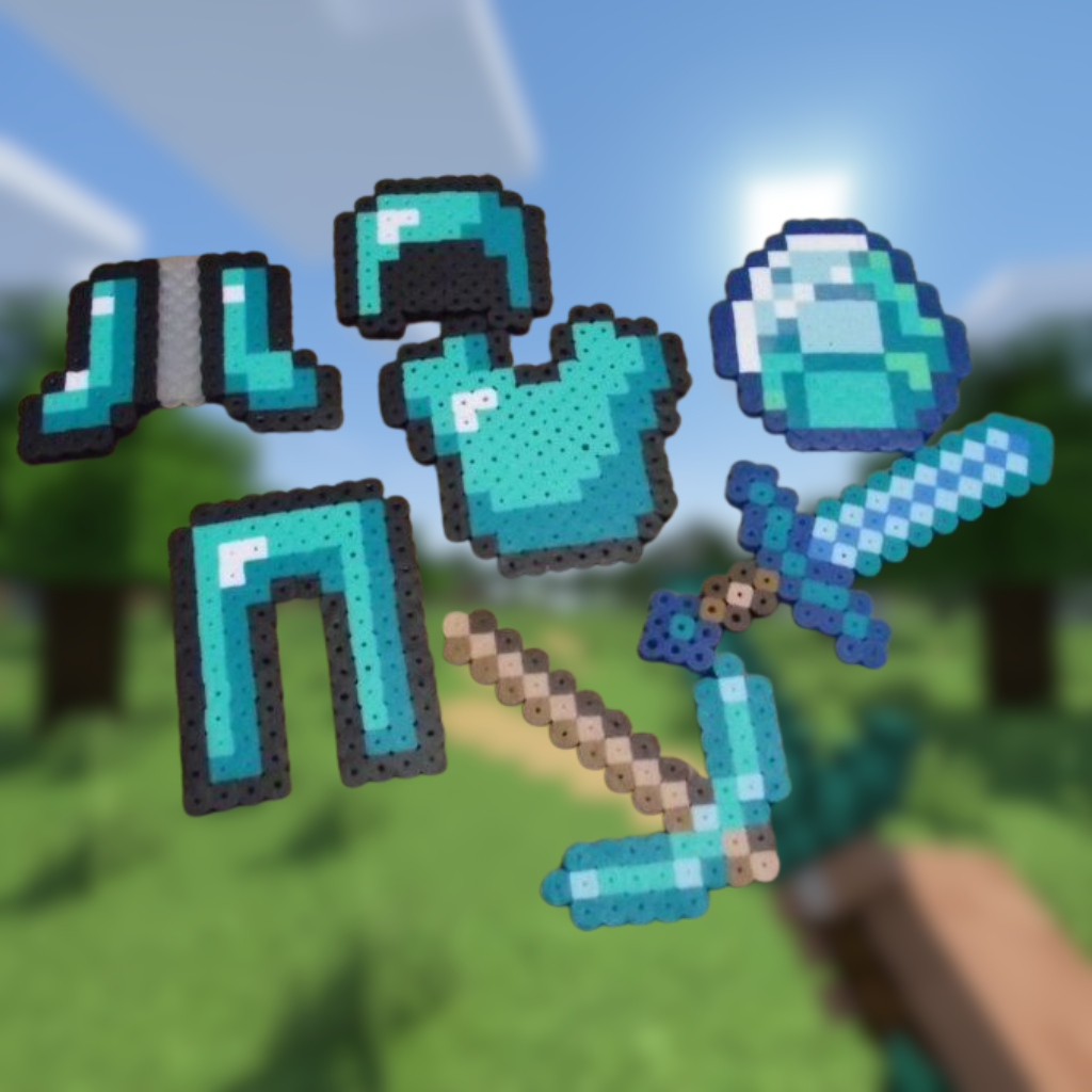Diamond Armor Minecraft pärlplatta