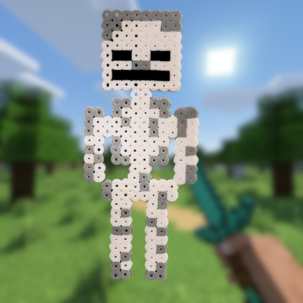 Skeleton Minecraft pärlplatta mönster